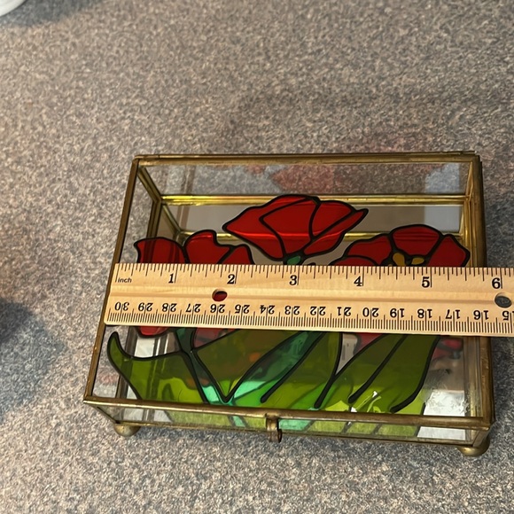 Vintage Stained Glass Trinket Box - Picture 4 of 8